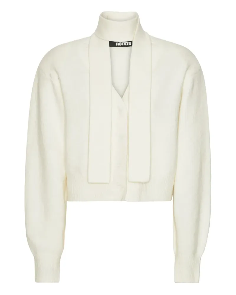 ROTATE Birger Christensen Cardigan mit Schalkragen - Weiß Weiß