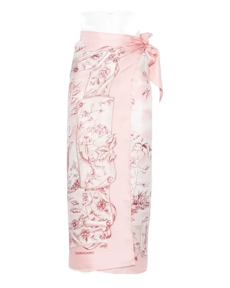 Ferragamo floral-print pareo - Rosa Rosa