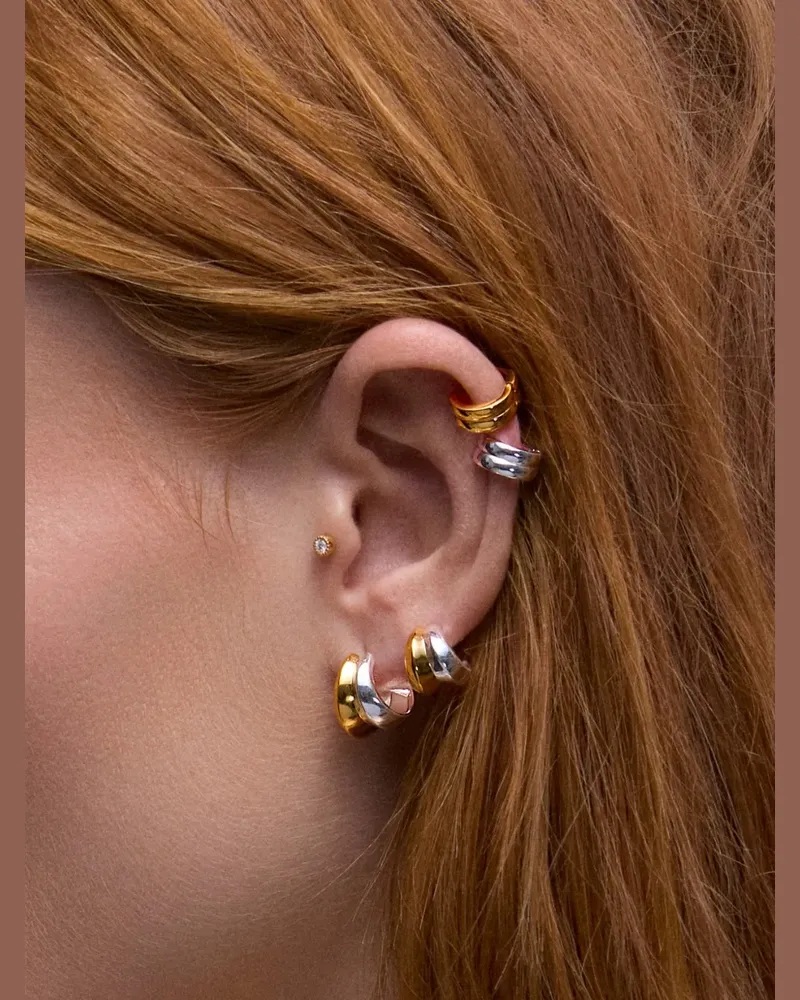 Dinny Hall Iceni double hoop earrings - Gold Gold