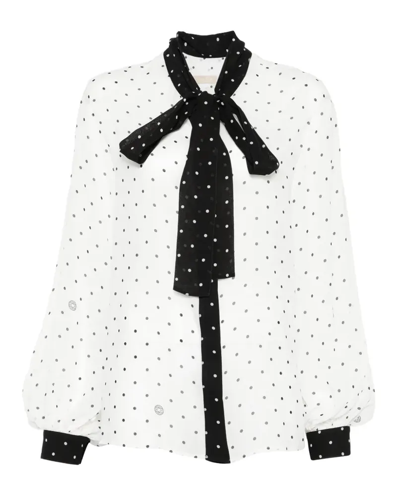 Elie Saab Hemd mit Polka Dots - Weiß Weiß