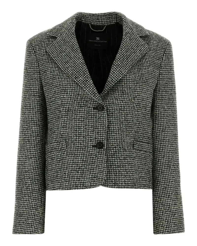 Ermanno Scervino houndstooth belted jacket - Schwarz Schwarz