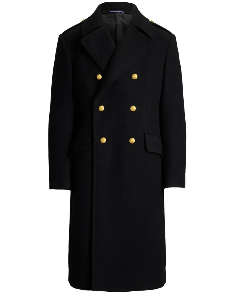 Ralph Lauren Melton Mantel - Schwarz Schwarz