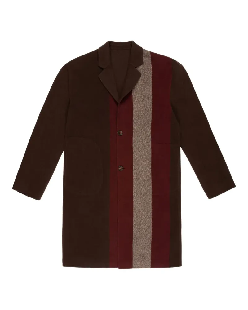 Bally Gestreifter Mantel - Braun Braun