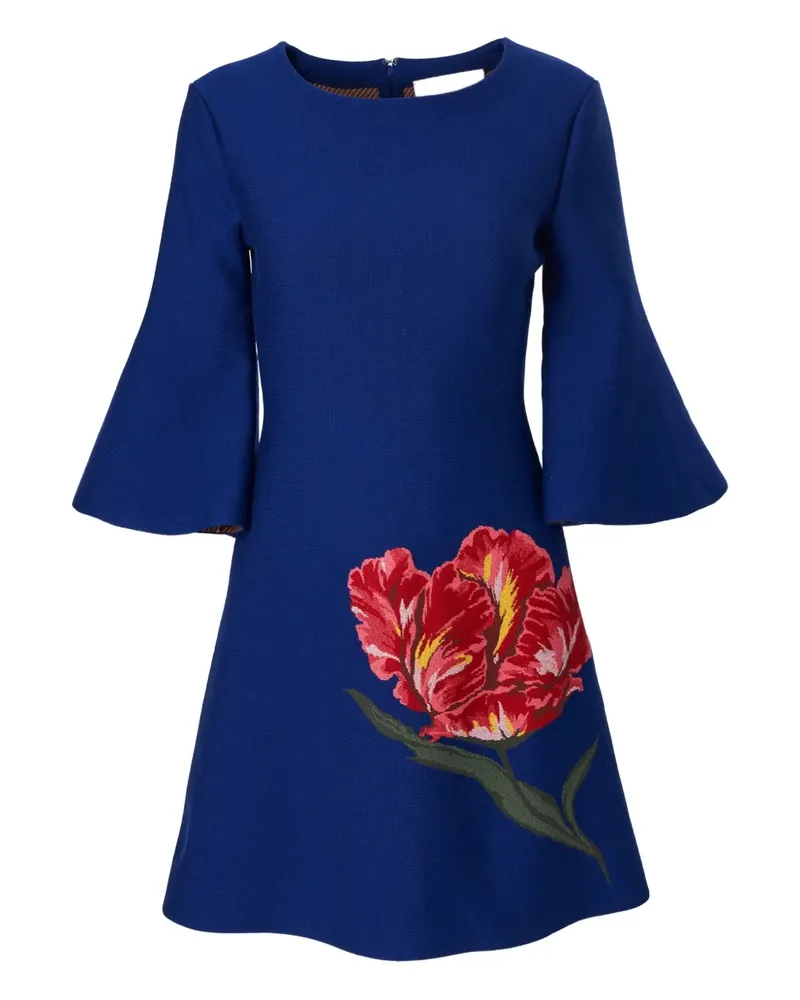Carolina Herrera New York wool mini dress - Blau Blau
