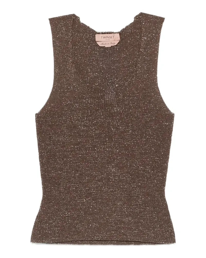 Twin-Set lurex top - Braun Braun
