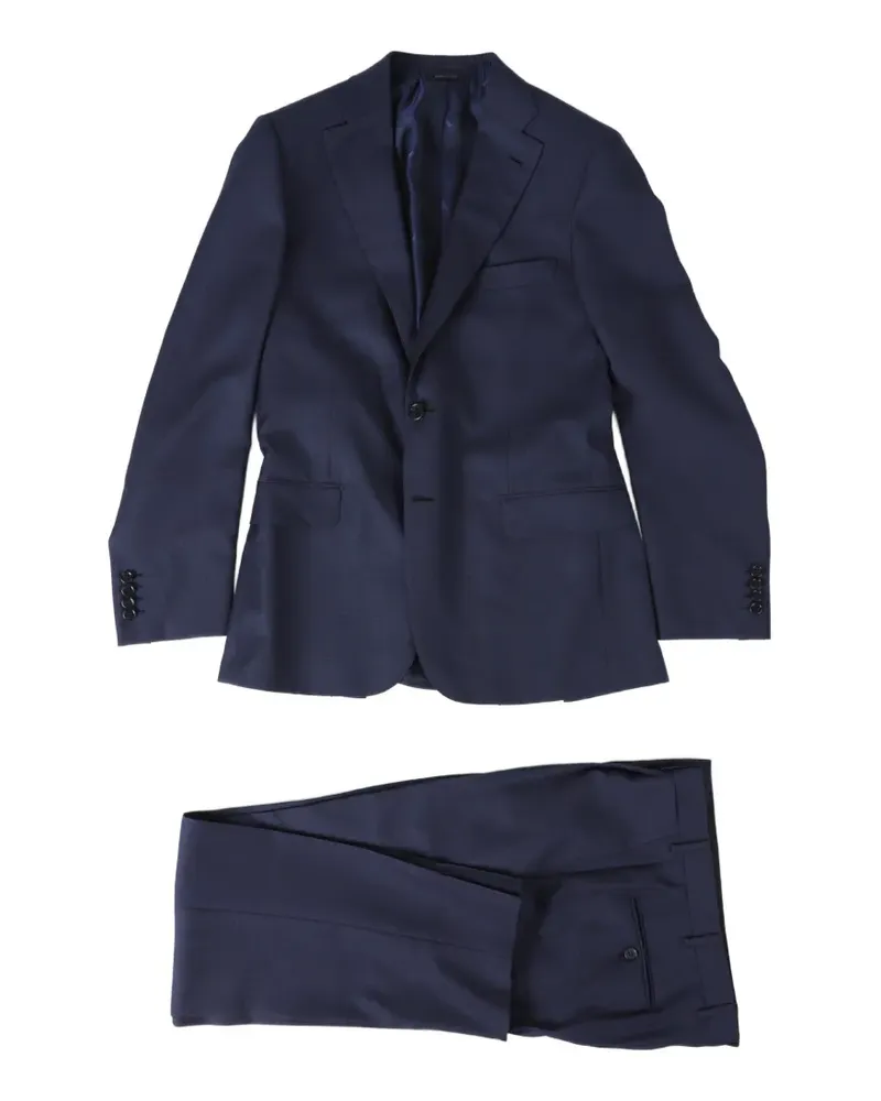 Brioni Wollanzug mit Prince of Wales-Karo - Blau Blau