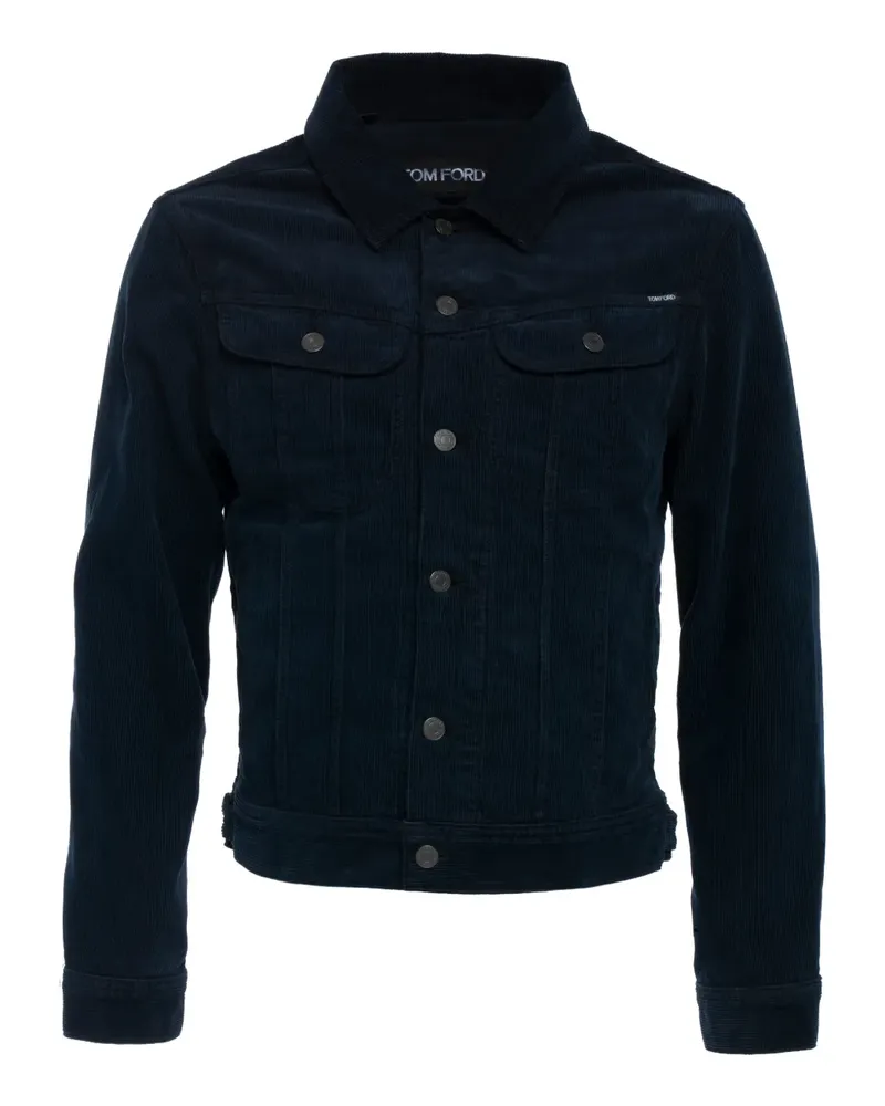 Tom Ford Cordjacke mit Brusttaschen - Blau Blau