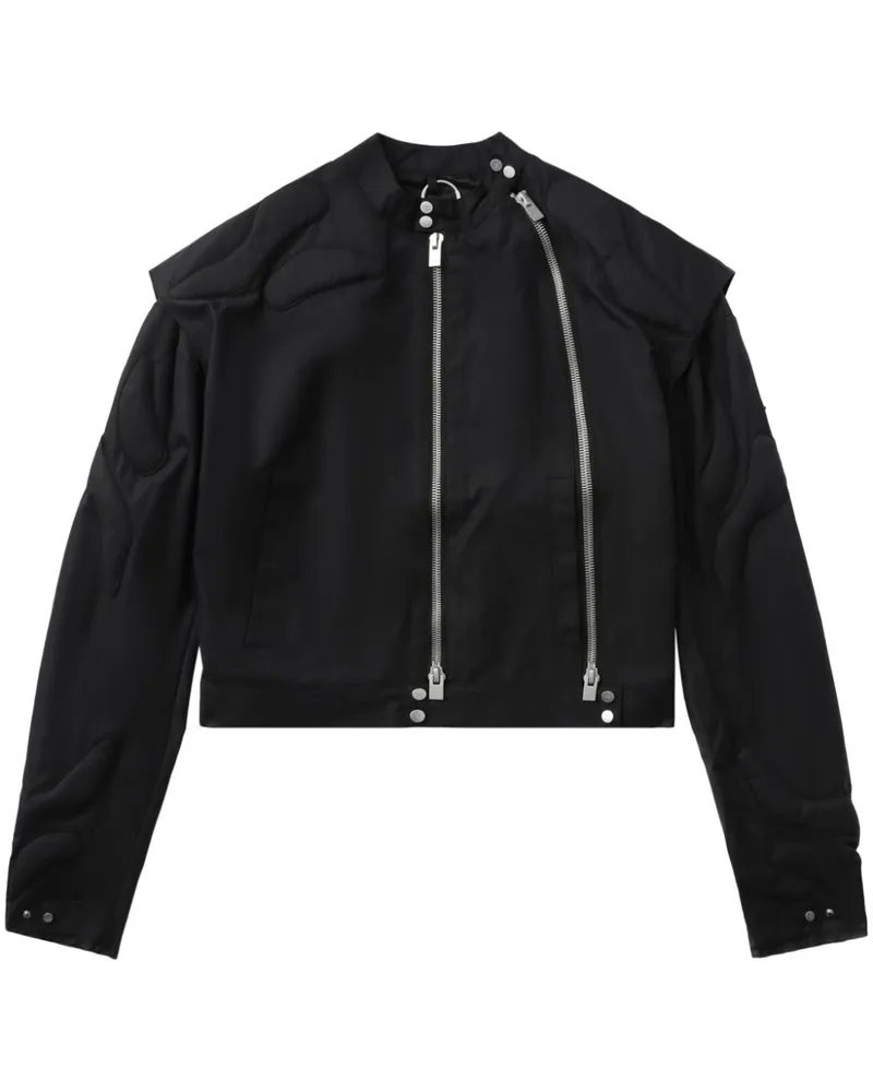 Heliot Emil Bomberjacke mit Reißverschlussdetail - Schwarz Schwarz