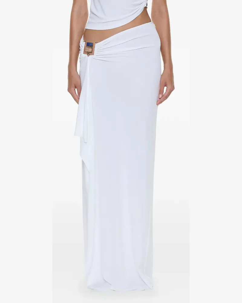 Christopher Esber quartz buckle cascade maxi skirt - Weiß Weiß