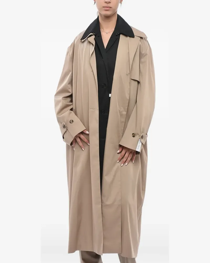 Rokh Trenchcoat im Layering-Look - Nude Nude