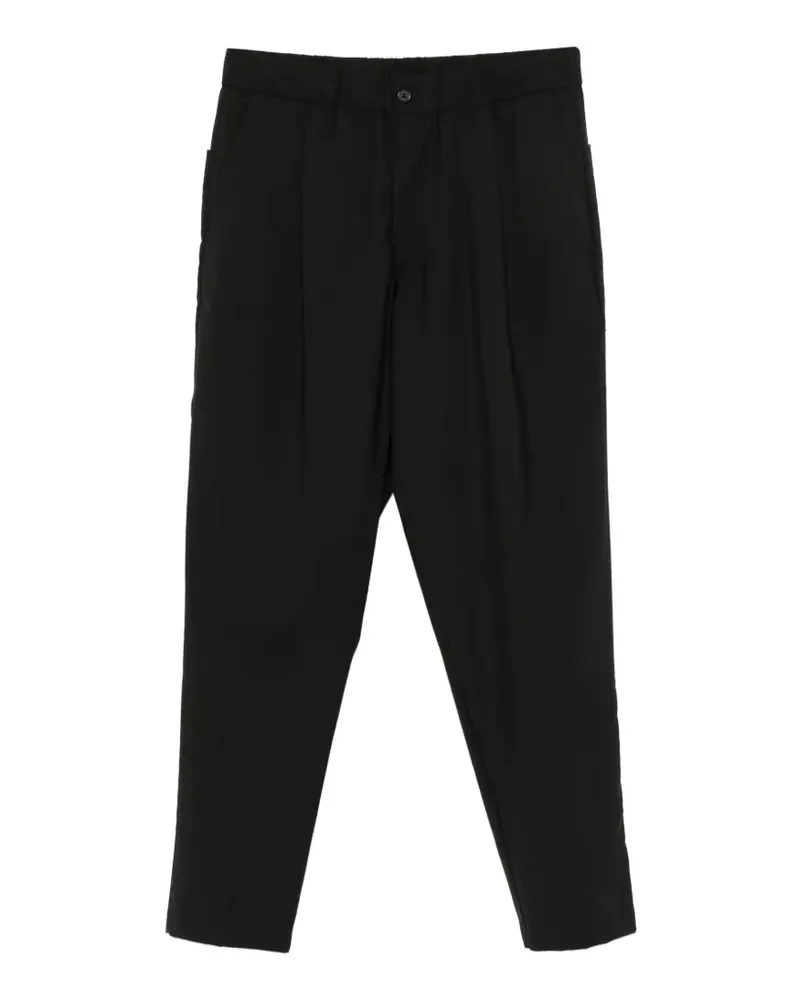 Yes London Sammy Cropped-Hose mit Falten - Schwarz Schwarz
