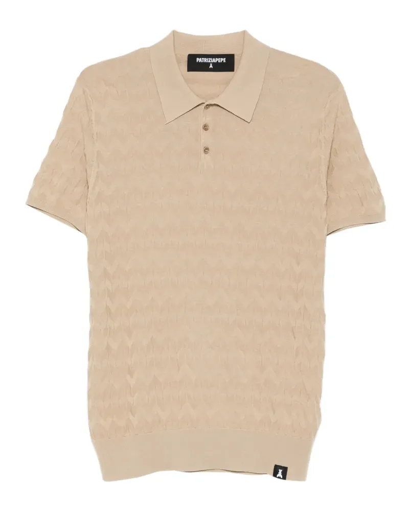 Patrizia Pepe patterned polo shirt - Nude Nude