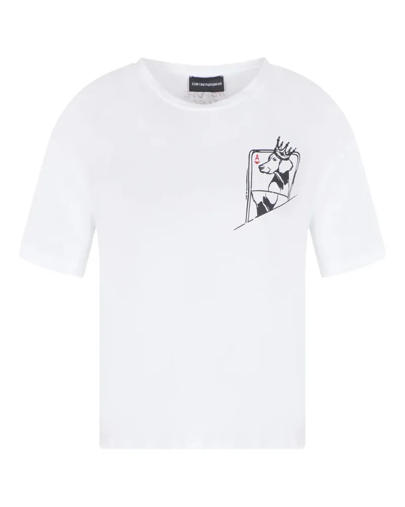 Emporio Armani T-Shirt mit grafischem Print - Weiß Weiß