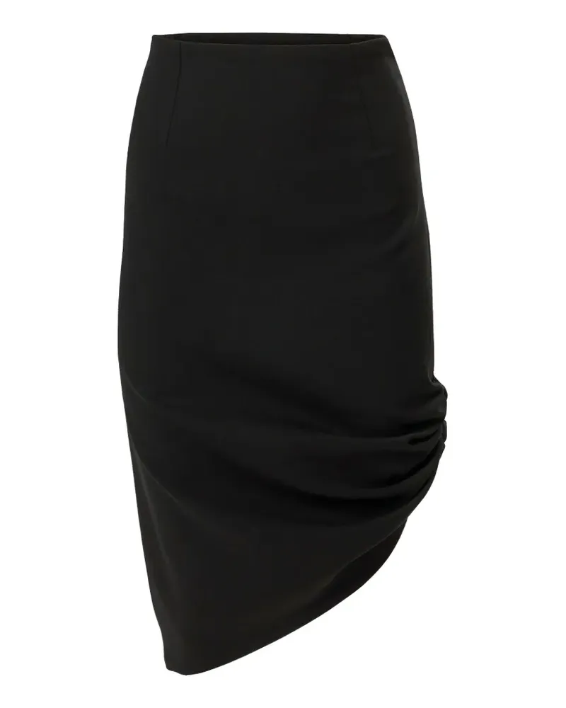 Carolina Herrera New York Asymmetrischer Rock mit Raffungen - Schwarz Schwarz