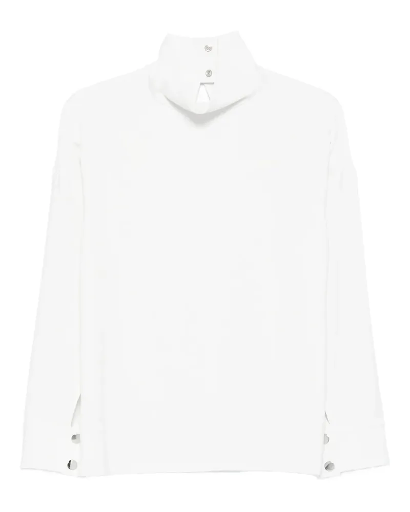 Erika Cavallini Bluse mit Stehkragen - Weiß Weiß
