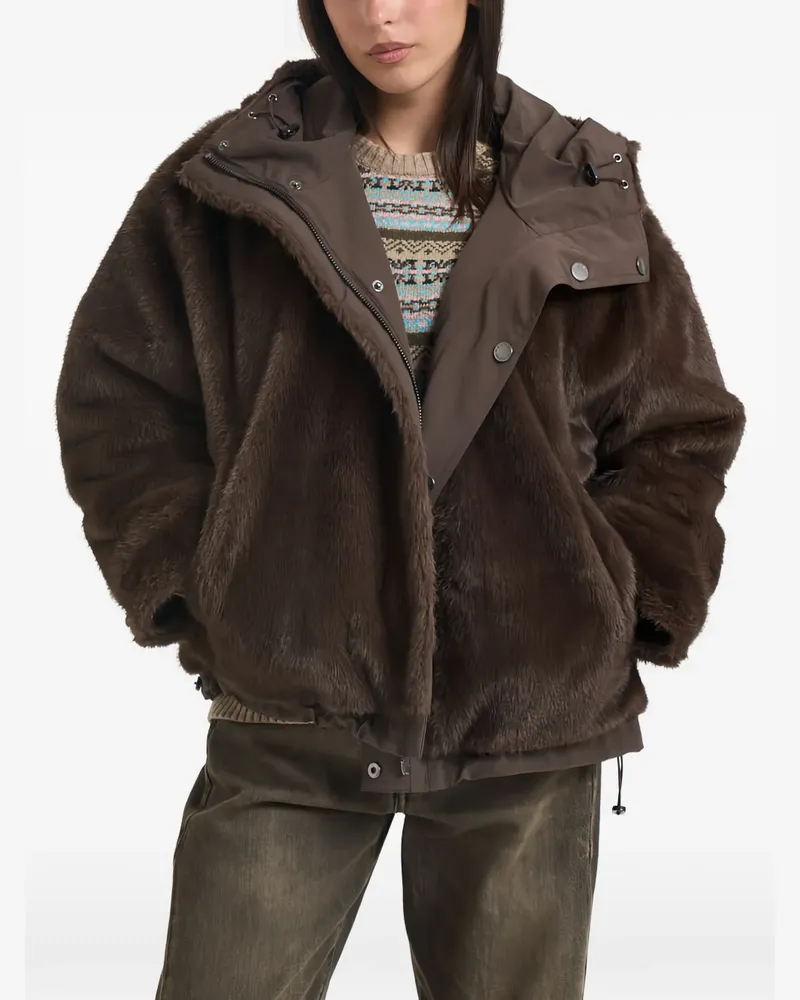 Max Mara Wendbare Kapuzenjacke - Braun Braun