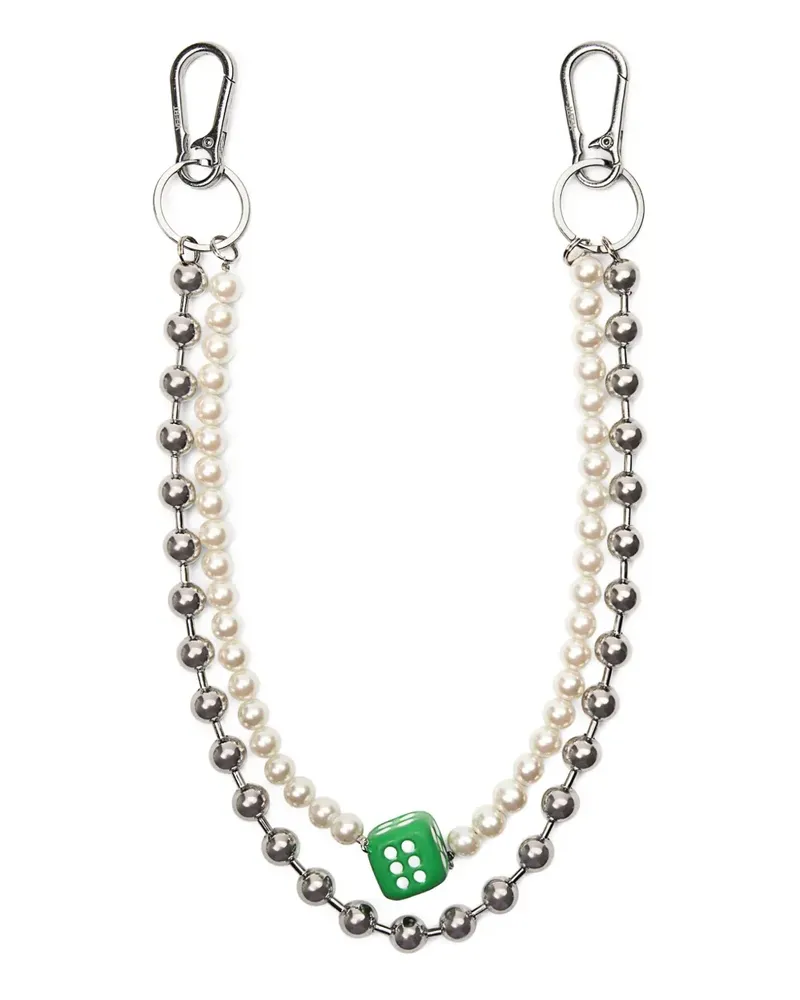 VEERT Brillenkette mit Perlen - SILVER Silver