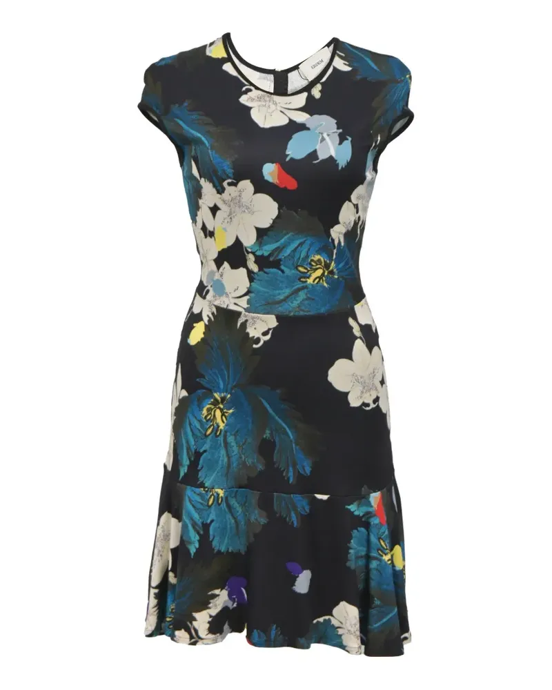 Erdem Darlina Kleid mit Orchideen-Print - Schwarz Schwarz