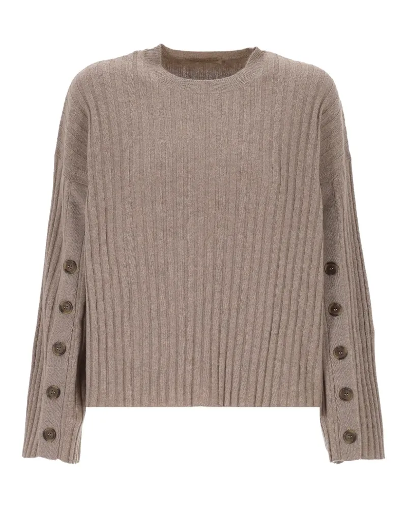 Purotatto Gerippter Pullover - Nude Nude