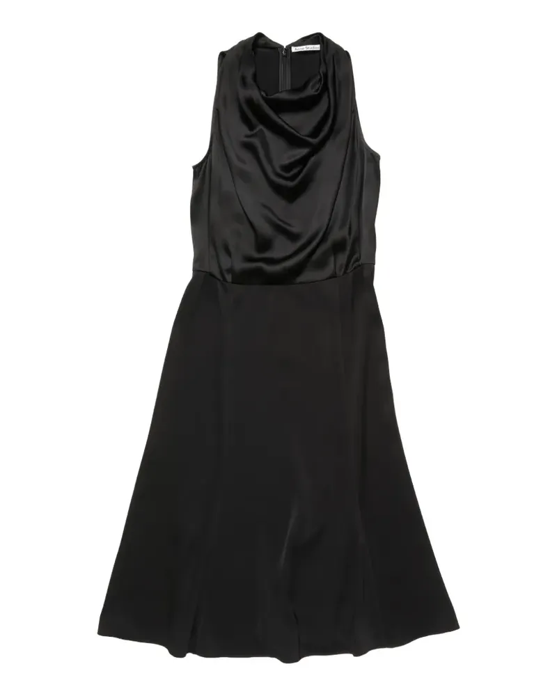 Acne Studios Kleid mit drapiertem Ausschnitt - Schwarz Schwarz