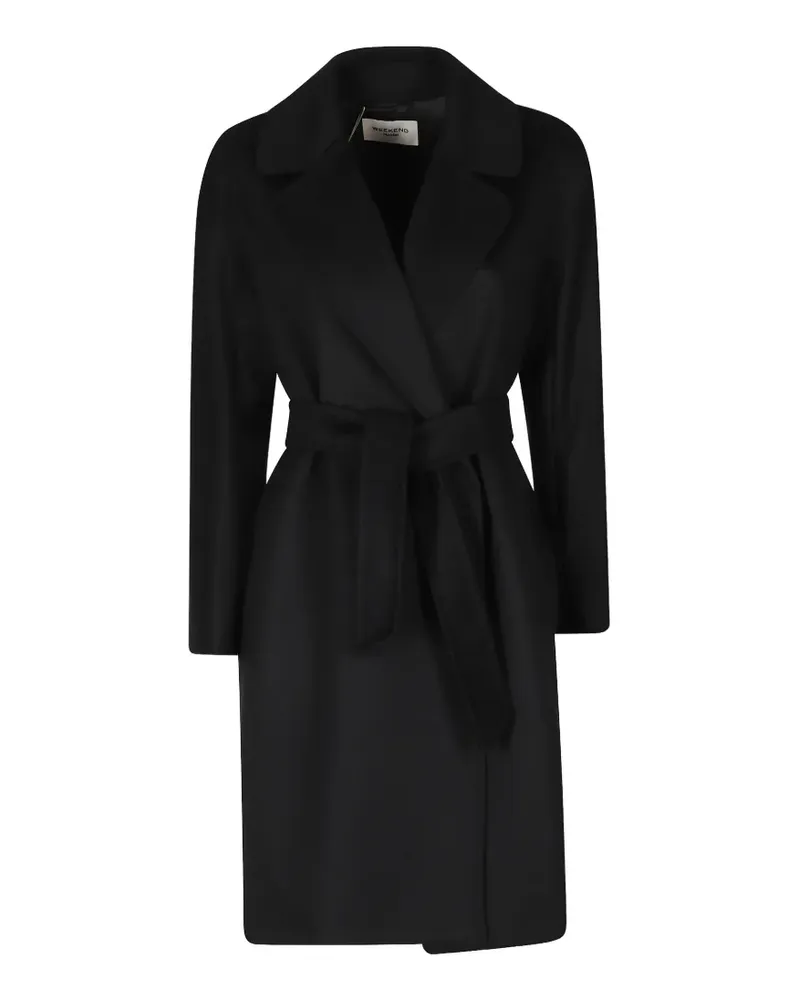 Max Mara Pedale Mantel mit Gürtel - Schwarz Schwarz