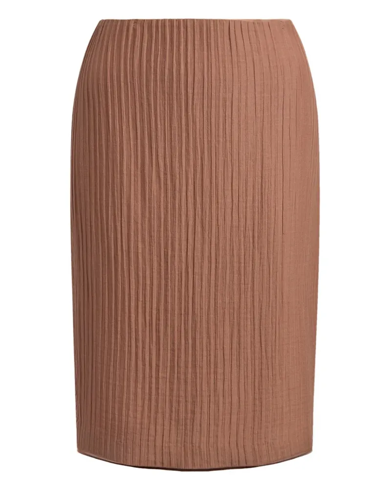 12 STOREEZ Minirock mit Knitteroptik - Rosa Rosa