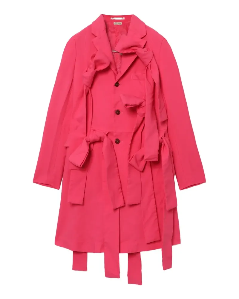 Comme des Garçons Mantel mit Schleifendetails - Rosa Rosa