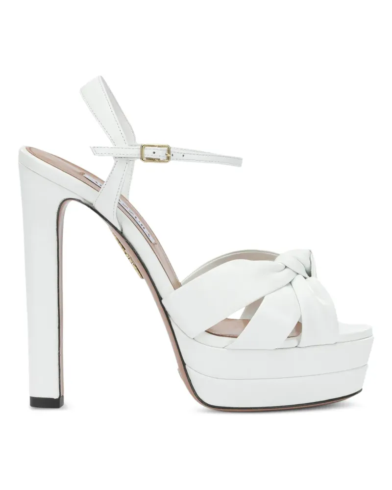 Aquazzura knotted platform sandals - Weiß Weiß