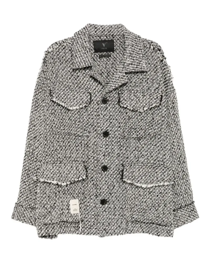 FIVE CM Hemdjacke mit Logo-Patch - Schwarz Schwarz
