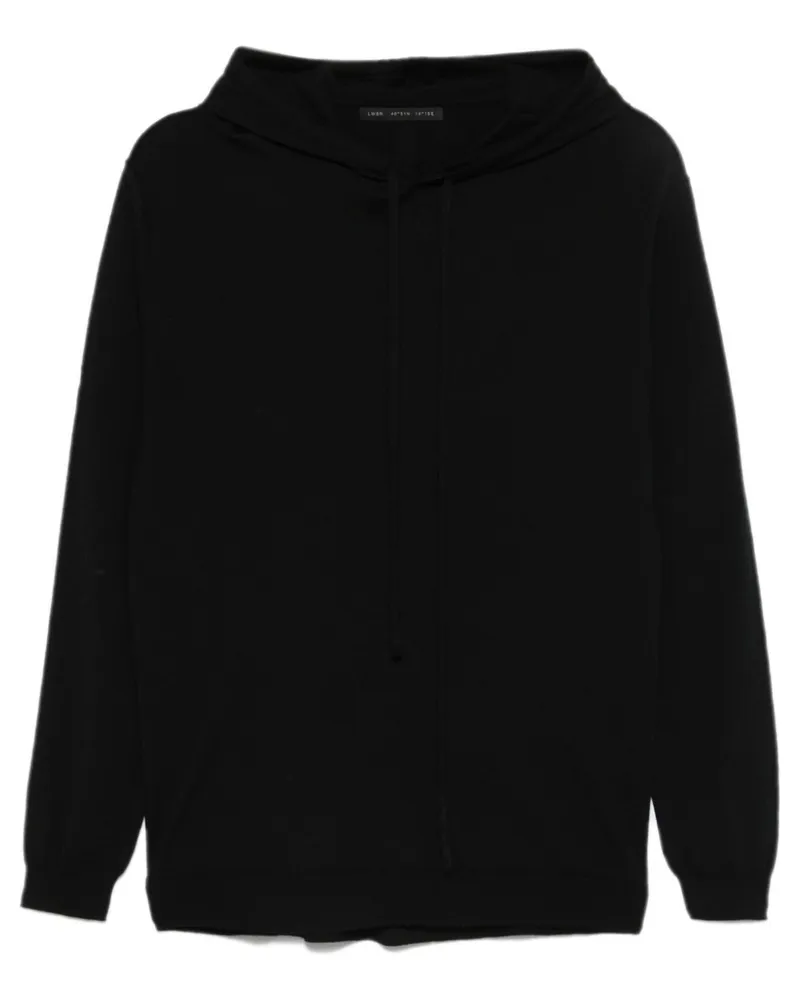 Low Brand Hoodie aus Merinowolle - Schwarz Schwarz