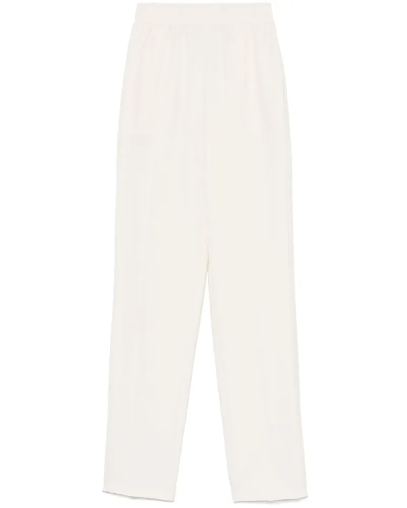 Twin-Set Hose aus Krepp mit Stickerei - Nude Nude
