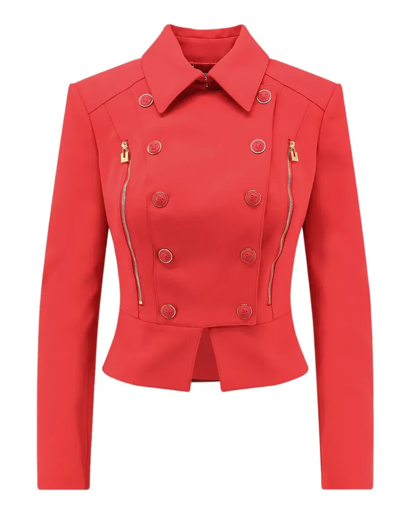 Elisabetta Franchi Jacke mit Schößchen - Rot Rot