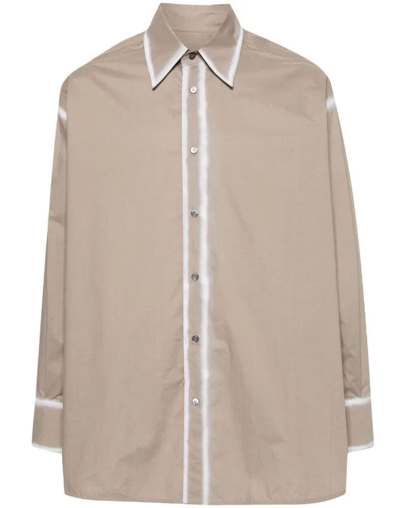 Maison Margiela Popeline-Hemd mit Kontrastdetails - Braun Braun
