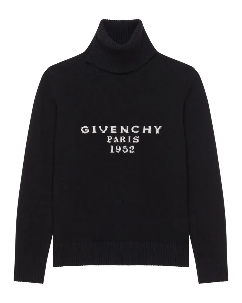 Givenchy Rollkragenpullover aus Woll-Kaschmirgemisch mit -Signatur - Schwarz Schwarz