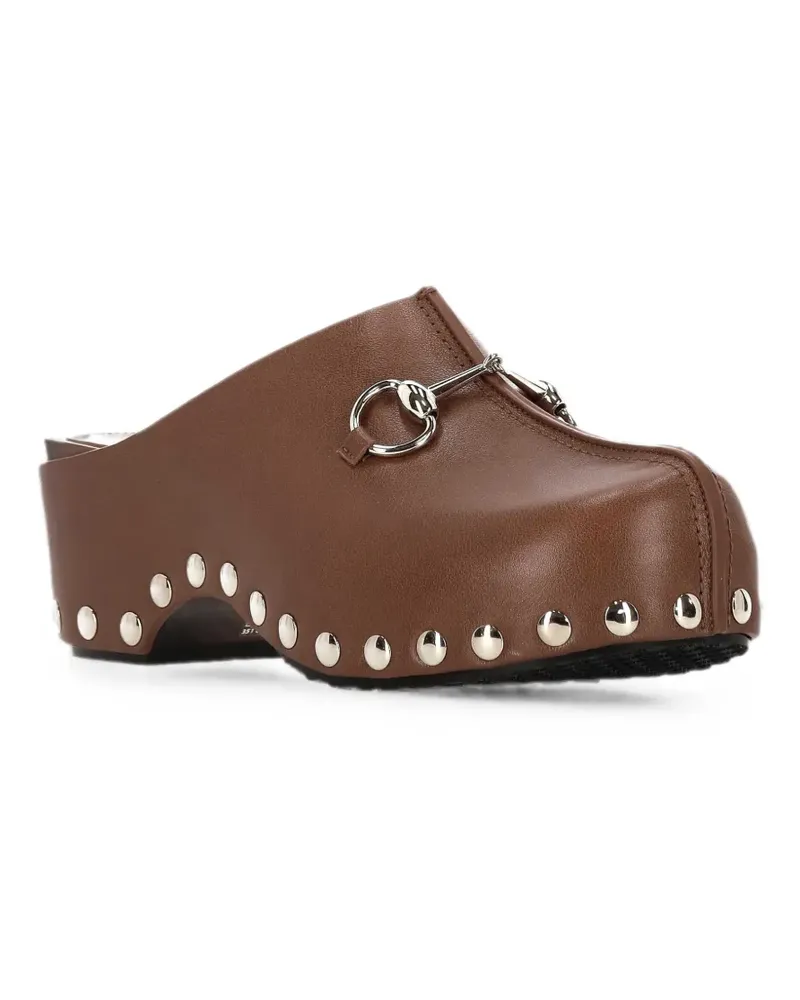 Gucci Clogs mit Horsebit - Braun Braun