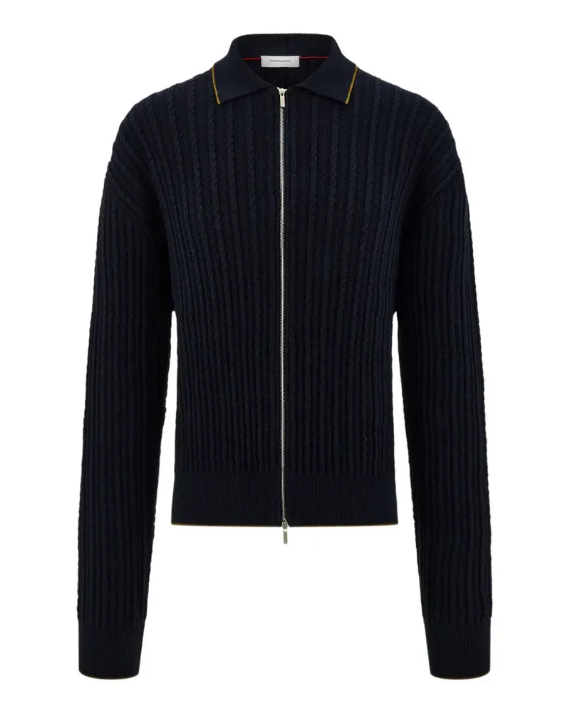 Ferragamo cotton and silk cardigan - Blau Blau