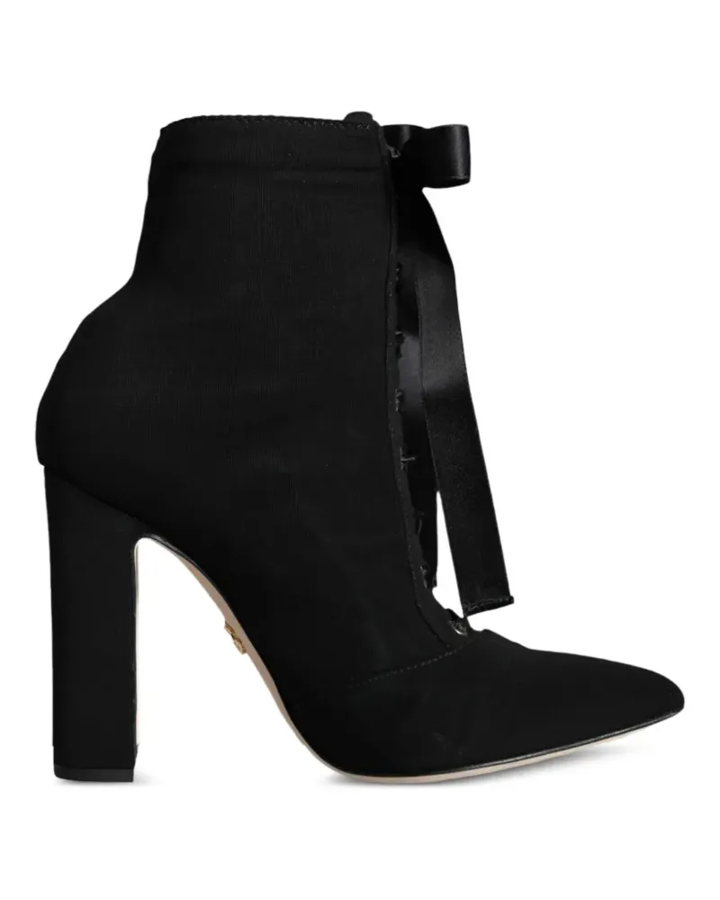 Dolce & Gabbana Schnürstiefel mit Schleife - Schwarz Schwarz