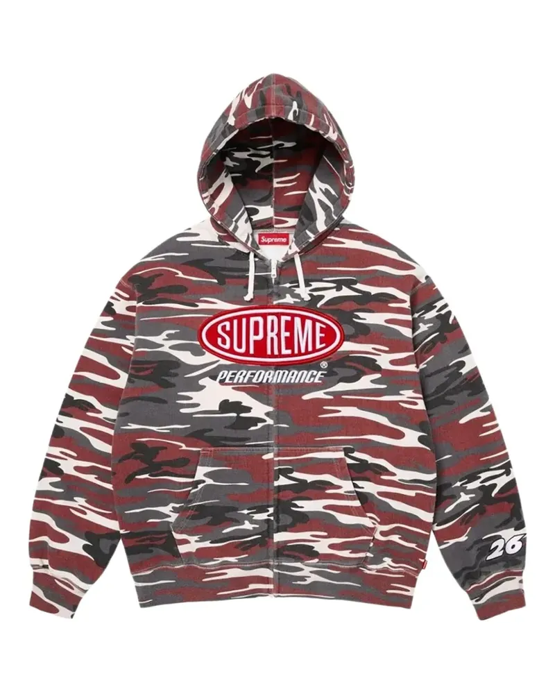 Supreme Being Performance camouflage-print zip-up hoodie - Rot Rot