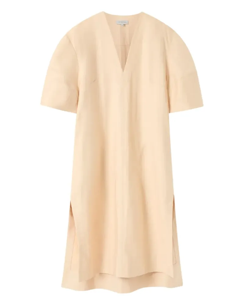 Lee Mathews Emery V-neck side-slit midi dress - Nude Nude