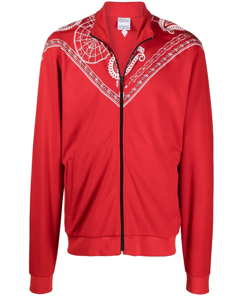 Marcelo Burlon | County of Milan Sportjacke mit Bandana-Print - Rot Rot
