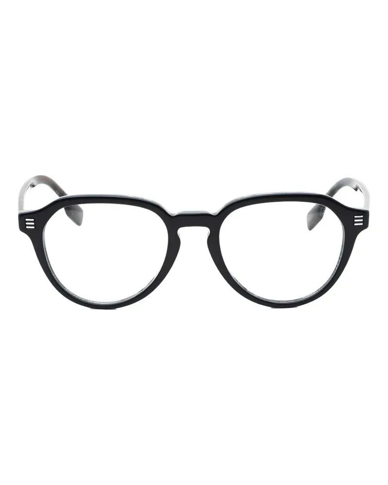 Burberry Brille mit rundem Gestell - Schwarz Schwarz