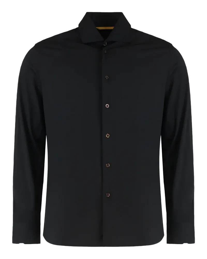 MOORER Sorrento buttoned shirt - Schwarz Schwarz