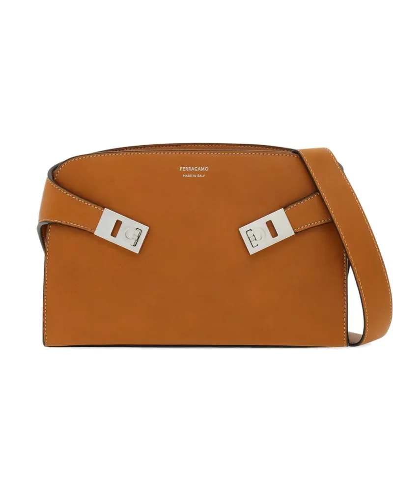 Ferragamo Kleine Hug Kuriertasche - Braun Braun