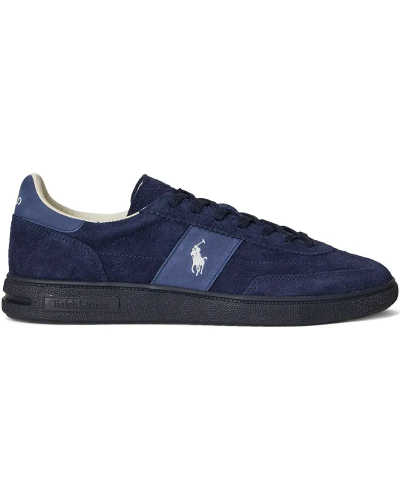 Ralph Lauren Sneakers aus Wildleder mit Logo-Detail - Blau Blau