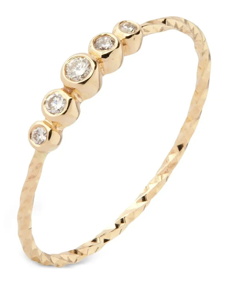 Maria Black 14kt Ally Ring aus recyceltem Gelbgold mit synthetischen Diamanten Gold