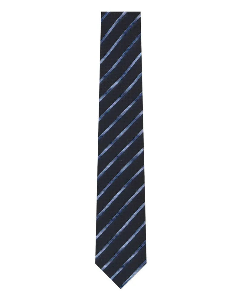 Ermenegildo Zegna Gestreifte Krawatte - Blau Blau