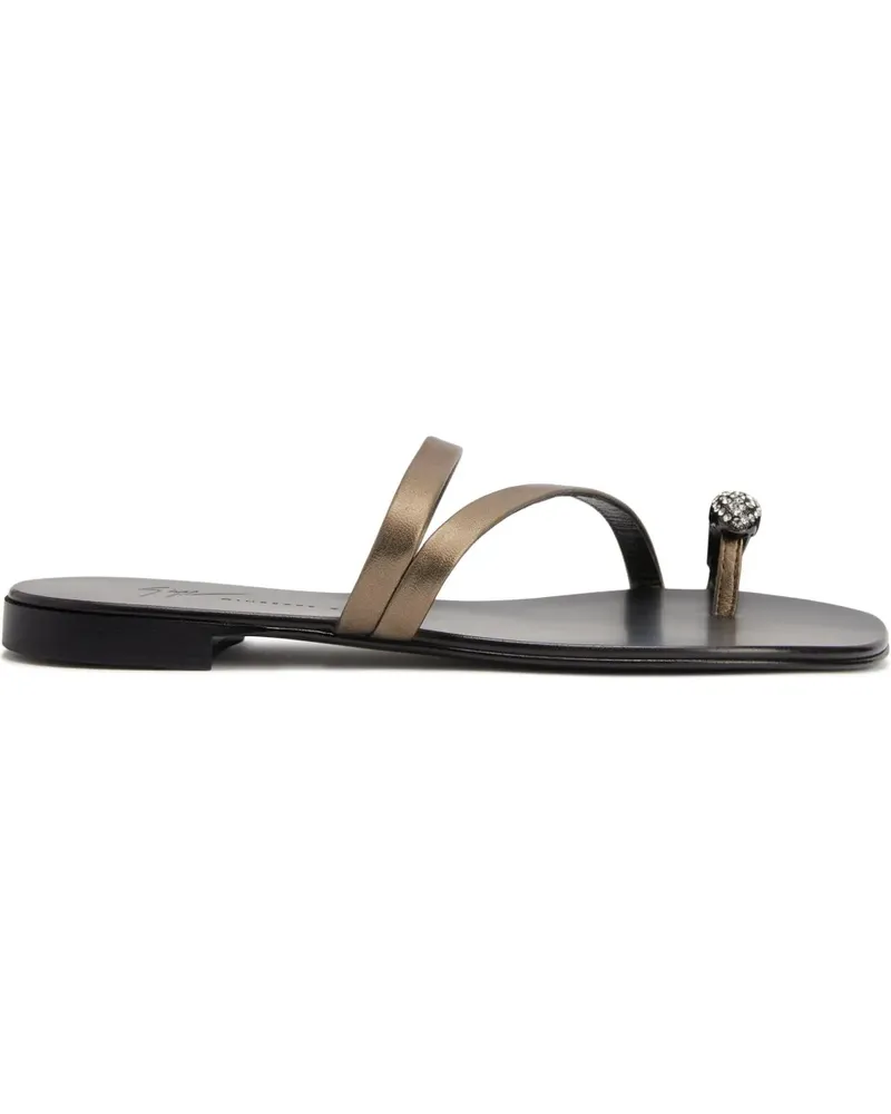 Giuseppe Zanotti Febe Sandalen mit Kristallen - Silber Silber