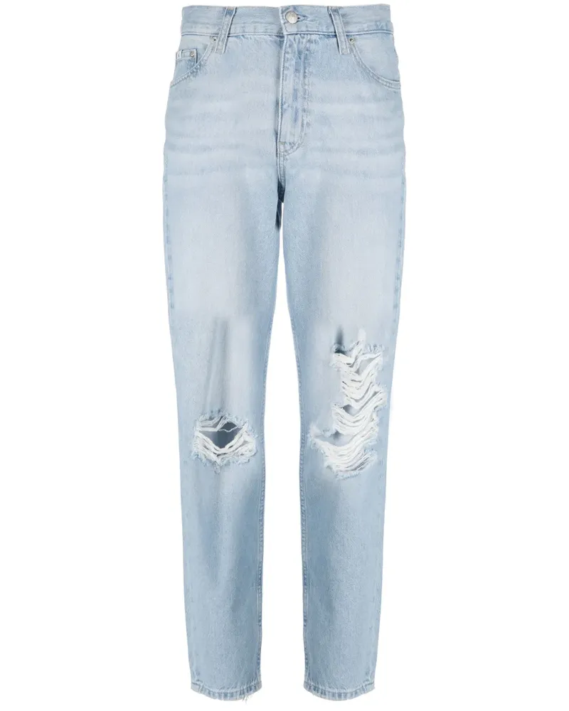 Calvin Klein Gerade Jeans mit Distressed-Detail - Blau Blau