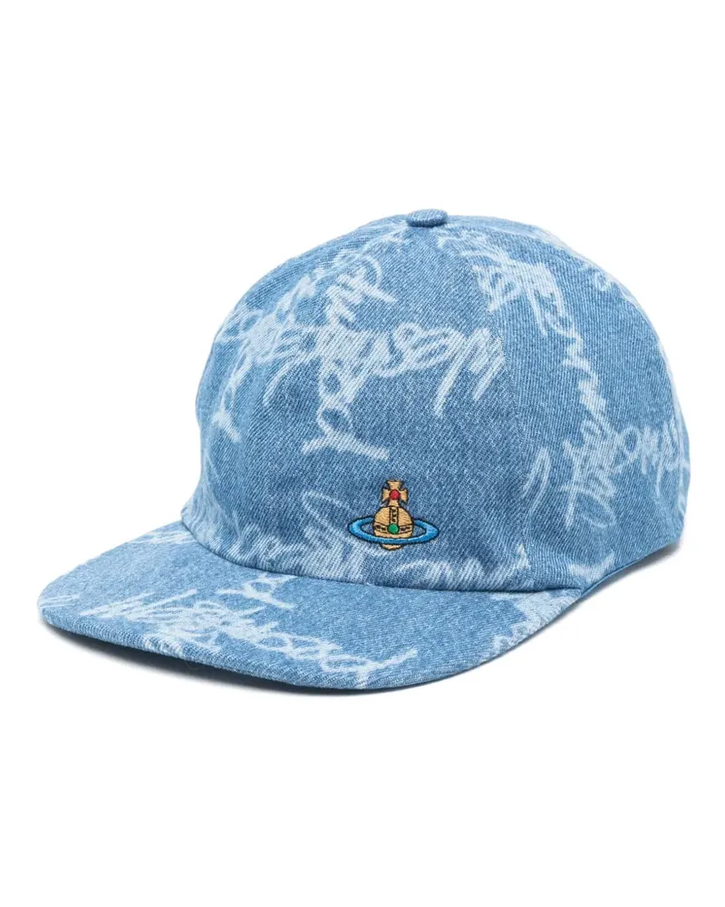 Vivienne Westwood VW Grid Baseballkappe - Blau Blau