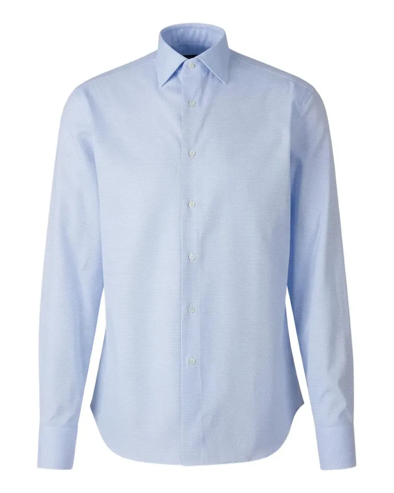 Canali Hemd mit Mikro-Muster - Blau Blau
